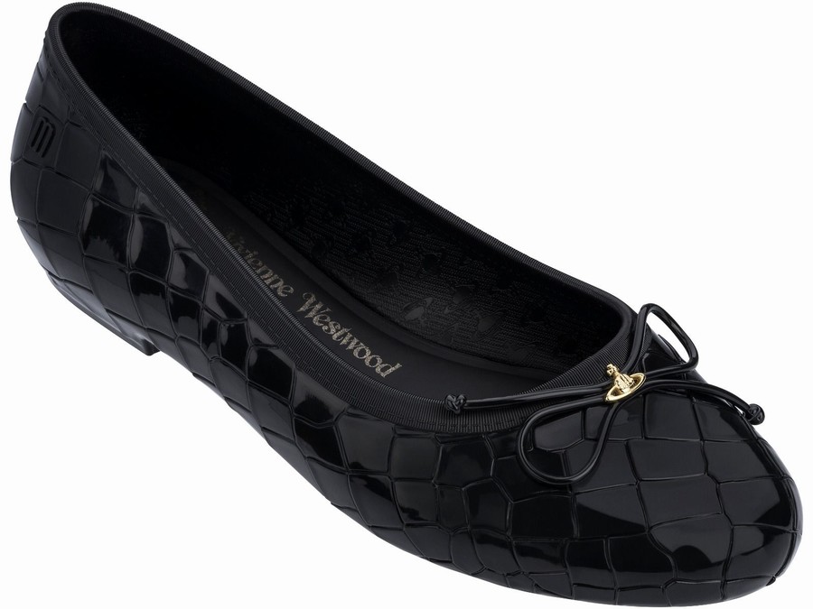 Bailarinas Melissa Vivienne Westwood Margot Mujer - Negras - Argentina RZN-236148